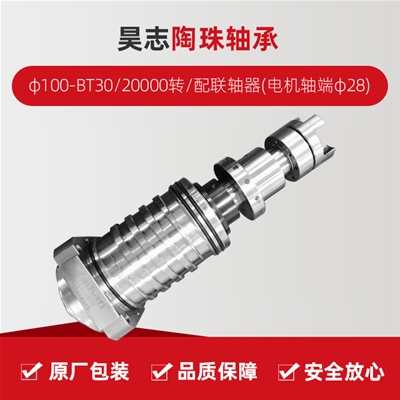 昊志/陶珠轴承/φ100-BT30/20000转/配联轴器(电机轴端φ28)